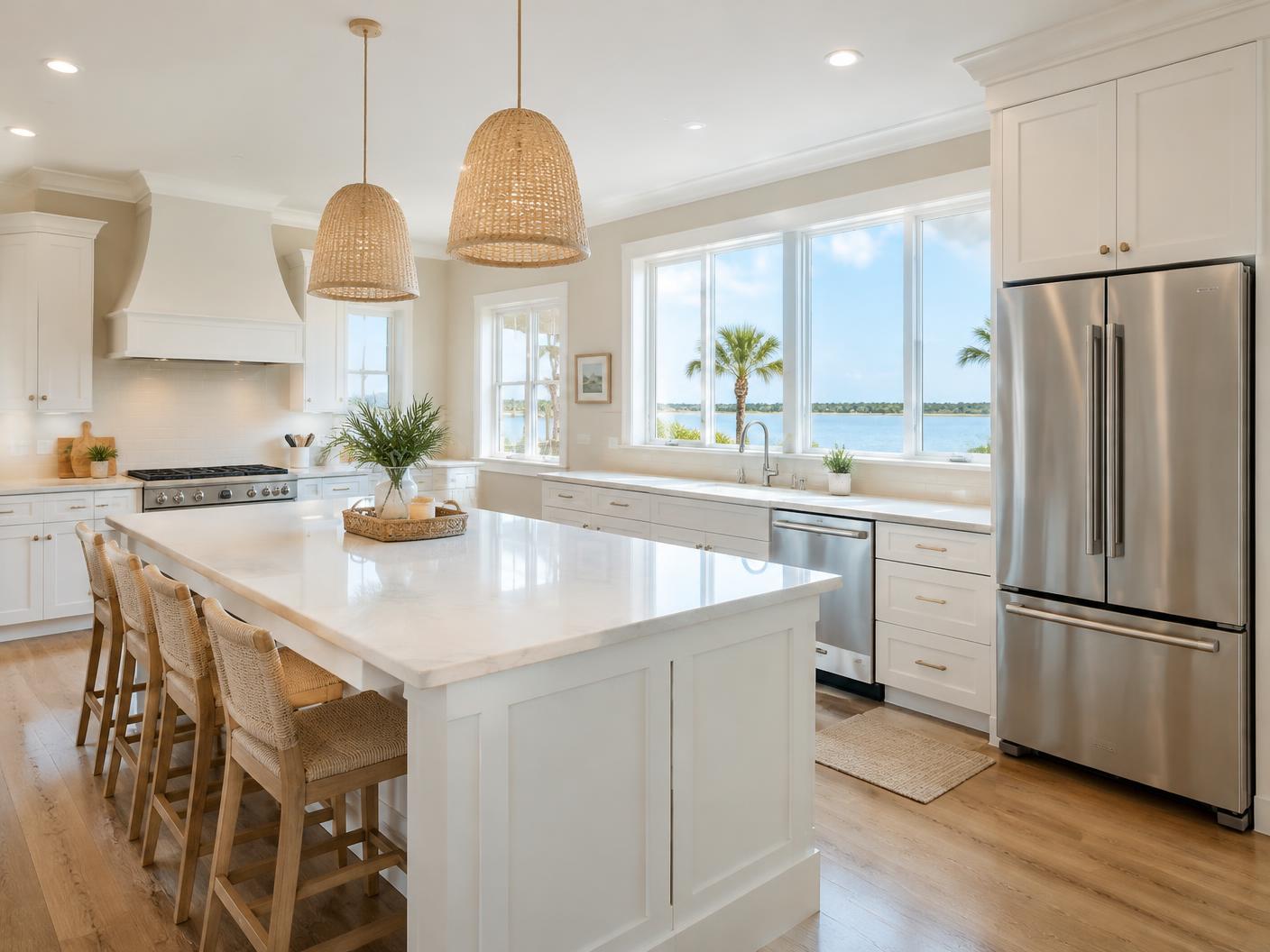 Illustrative example of a bright Florida kitchen interior